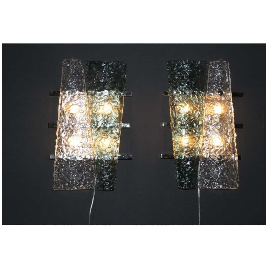 Pair of Mid-Century Brass and White Glass Stilnovo Sciolari Sconces, Wall Sconces (Copy) 10