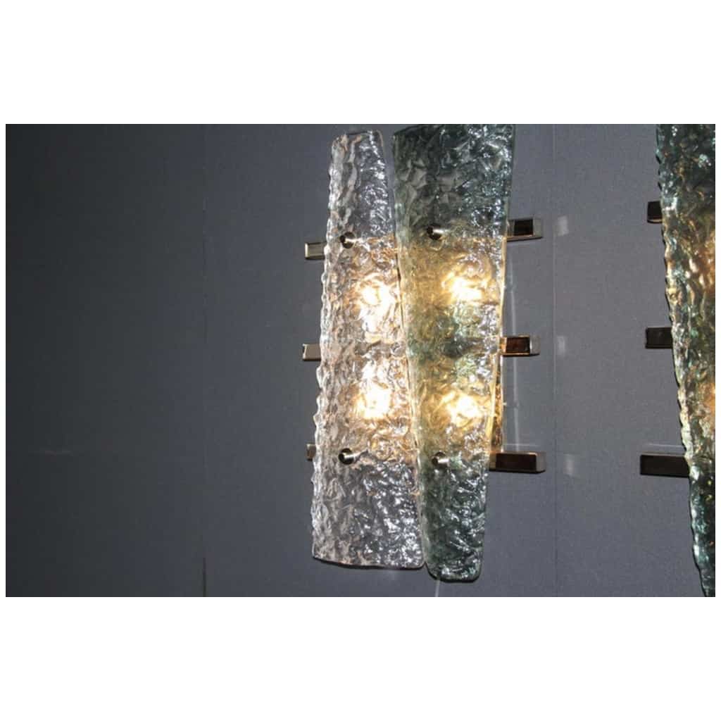 Pair of Mid-Century Brass and White Glass Stilnovo Sciolari Sconces, Wall Sconces (Copy) 12