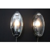 Paire d’appliques en verre de cristal dans le style de Max Ingrand et Fontana Arte 26