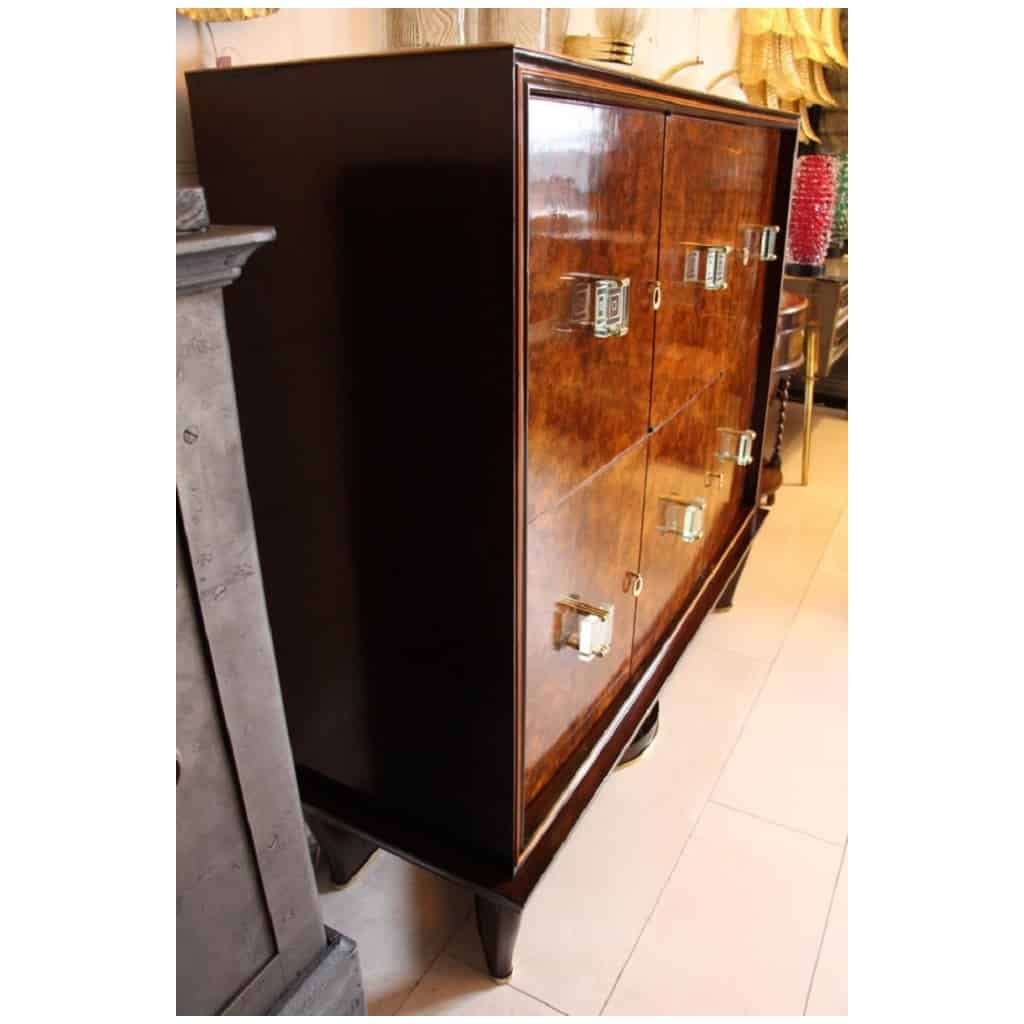 Mid-Century Art Deco Bar Cabinet in the style of Borsani and Fontana Arte 20