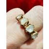 Bague demi alliance ,or 18 carat , sertie 7 Diamants » taille ancienne «  17