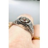 Signet Ring In 18 Carat White Gold Set In Its Center With An Old Cut Diamond For 1 Carat About 20