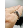 Signet Ring In 18 Carat White Gold Set In Its Center With An Old Cut Diamond For 1 Carat About 23