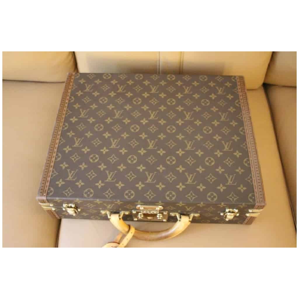 Vintage French President Briefcase in Monogram Canvas from Louis