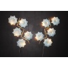 Grande paire d’appliques avec fleurs en verre de Murano bleu irisé 28