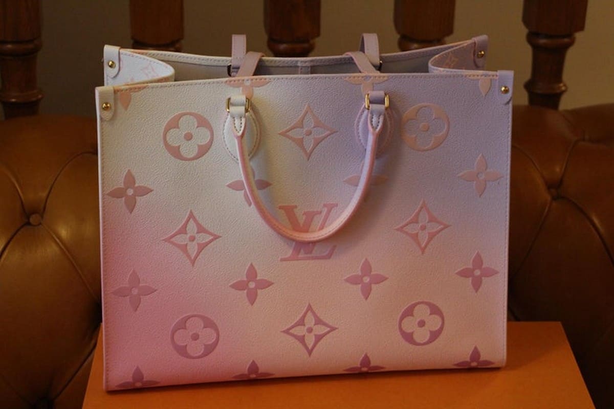 Louis Vuitton Pink And Lavender Gradient Coated Canvas OnTheGo GM