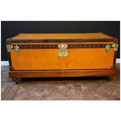 Malle Louis Vuitton orange des années 1900-1910