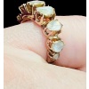 Bague demi alliance ,or 18 carat , sertie 7 Diamants » taille ancienne «  14