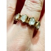 Bague demi alliance ,or 18 carat , sertie 7 Diamants » taille ancienne «  21