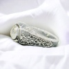 Signet Ring In 18 Carat White Gold Set In Its Center With An Old Cut Diamond For 1 Carat About 24