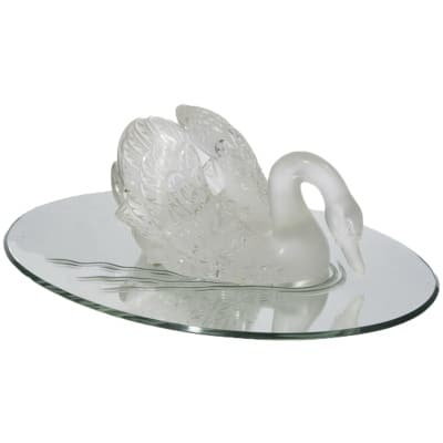 Cristal Lalique : Cygne « Tête baissée » en cristal incolore