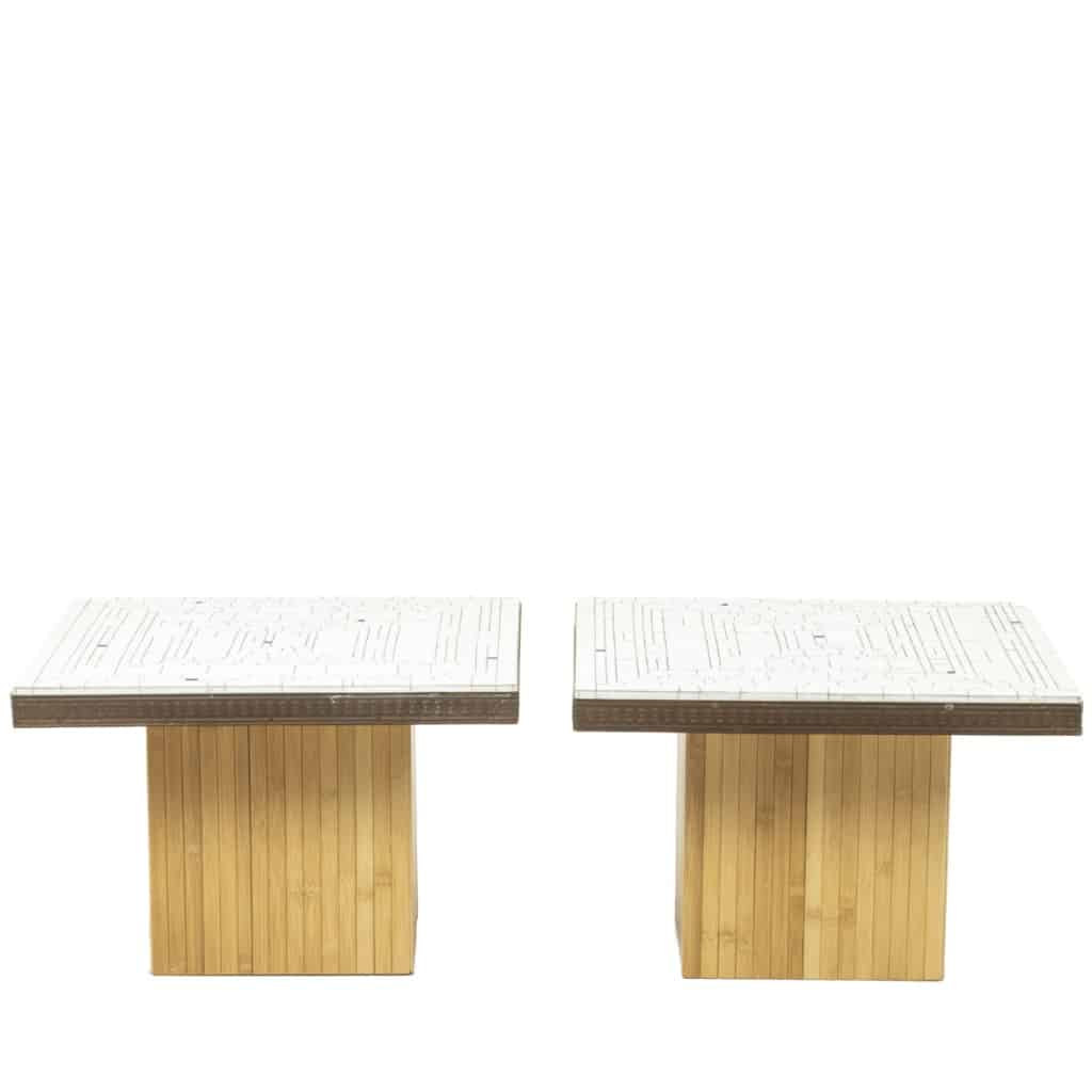 Pair of mosaic side tables, 1970s 3
