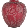 René Lalique : Vase « Perruches » rouge 9