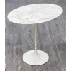 Eero SAARINEN (1910-1961), Edition Knoll : Guéridon rond en marbre aluminium et Rilsan blanc 12