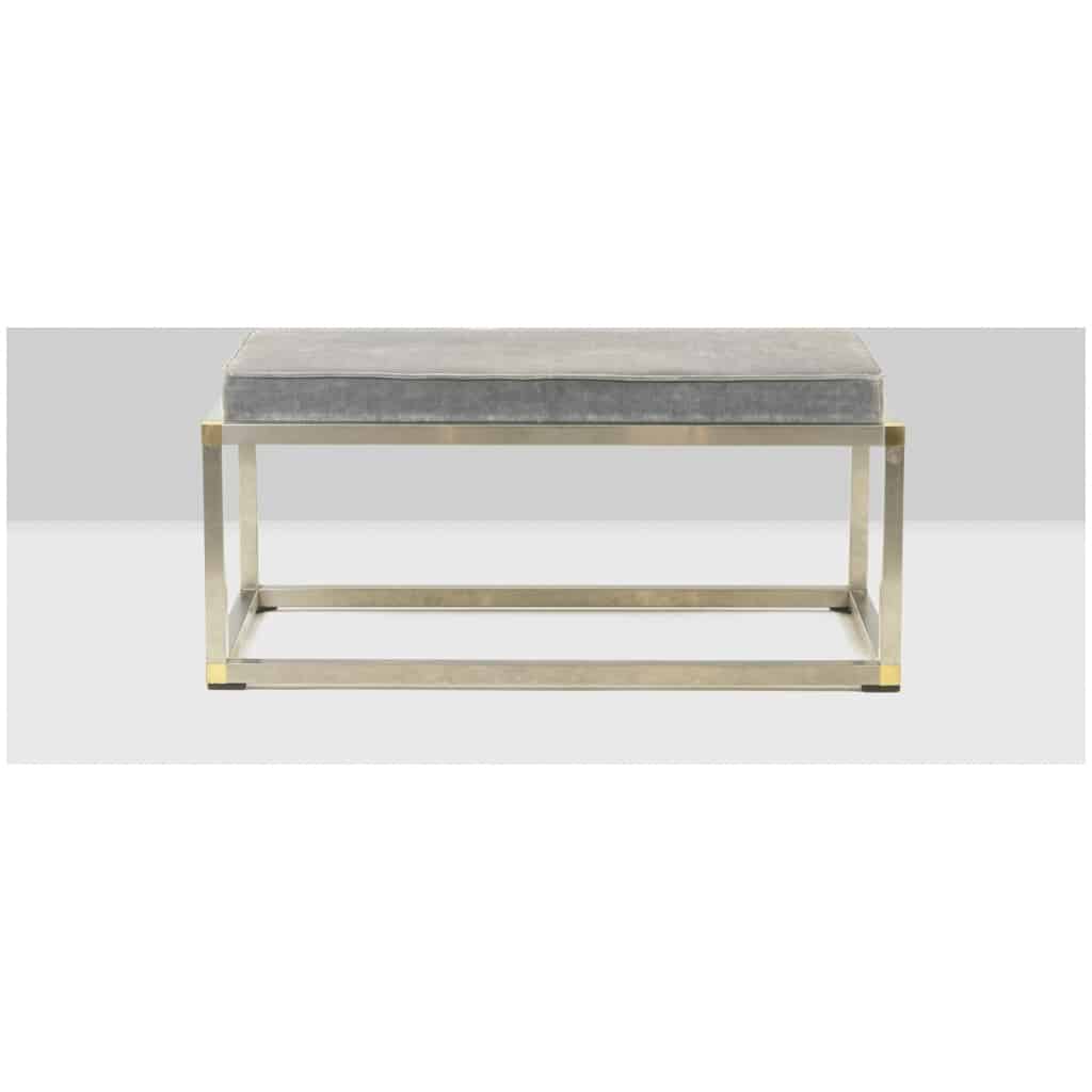 Bench in gold and silver metal, 1970s 4