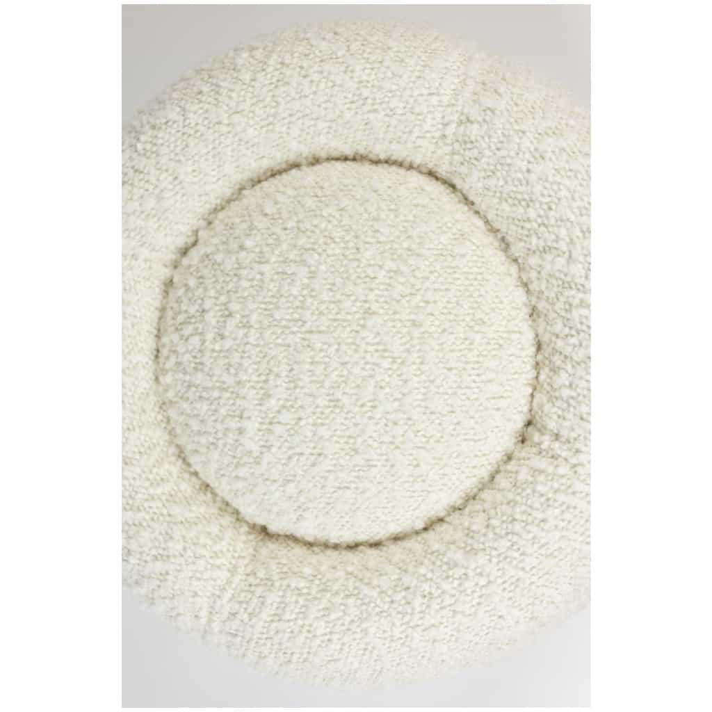 Pouf with white loops, contemporary work 4