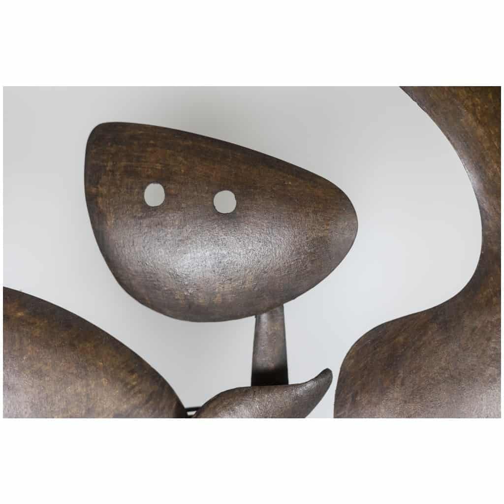 Sculpture intitulée « Lutine bombée » en métal corten, Travail contemporain 5