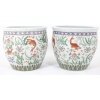 Paire de jardinières en porcelaine Canton, circa 1950 17