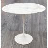 Eero SAARINEN (1910-1961), Edition Knoll : Guéridon rond en marbre aluminium et Rilsan blanc 13