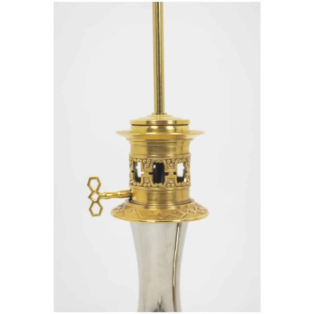 Paire de lampes en métal et bronze doré, circa 1880 5