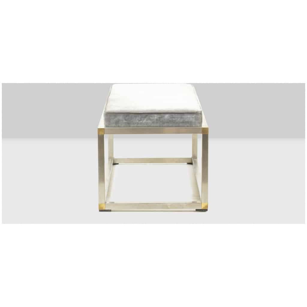 Bench in gold and silver metal, 1970s 5
