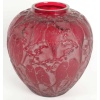 René Lalique : Vase « Perruches » rouge 11