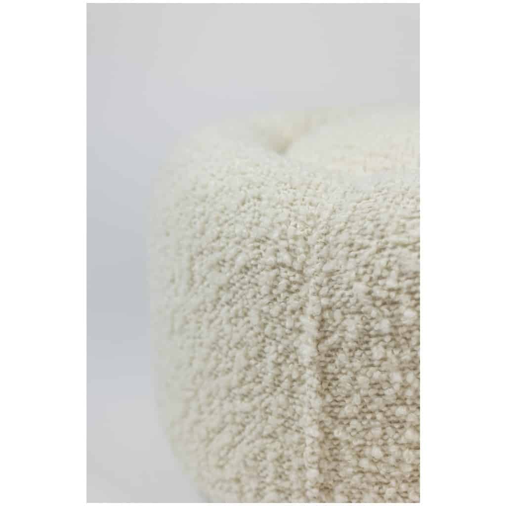 Pouf with white loops, contemporary work 5