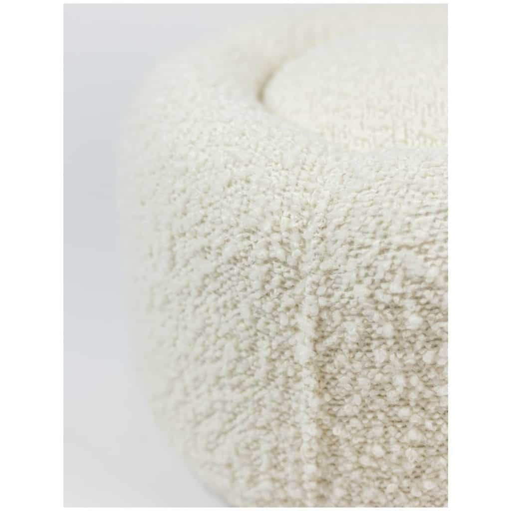 Pouf with white loops, contemporary work 6