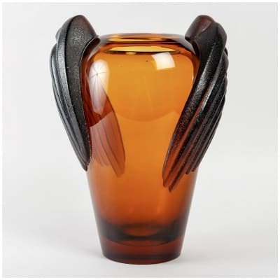 Lalique France – Vase Marrakech Cristal Ambre