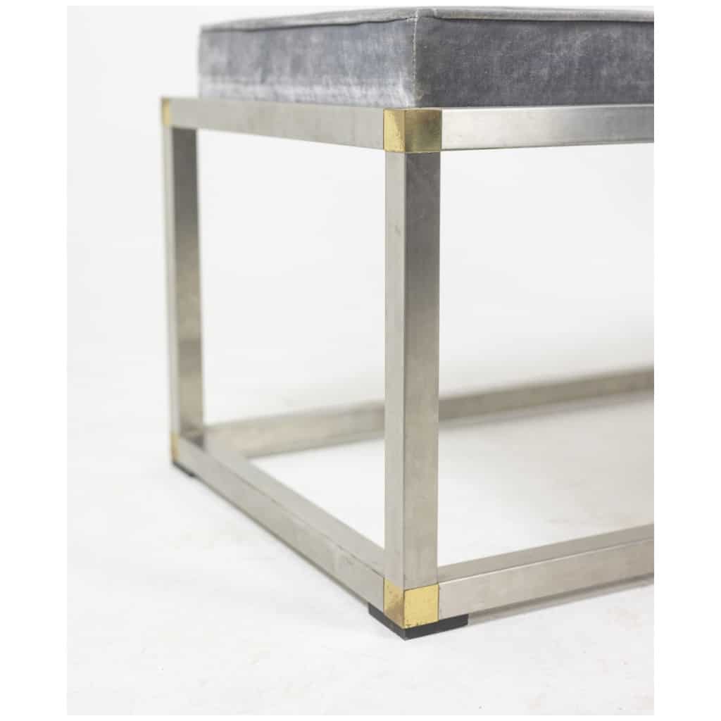 Bench in gold and silver metal, 1970s 7