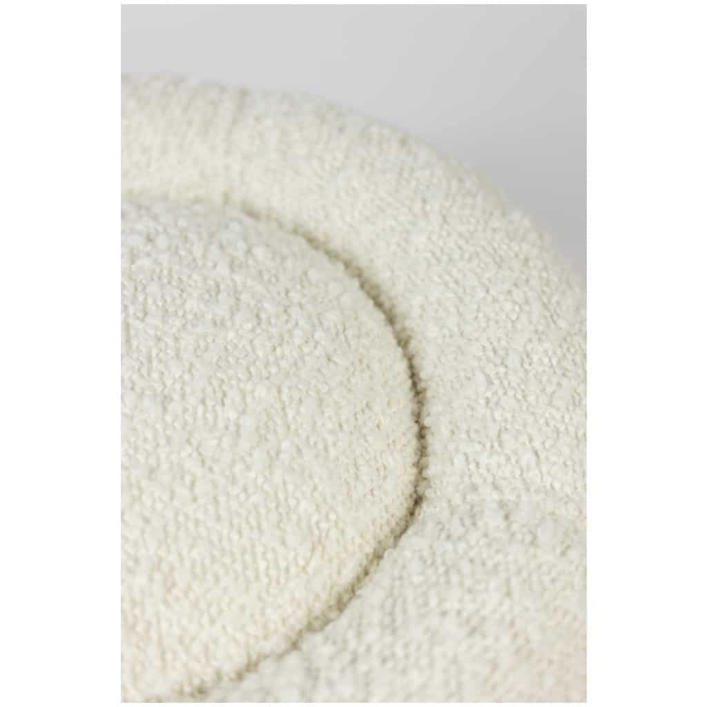 Pouf with white loops, contemporary work 7