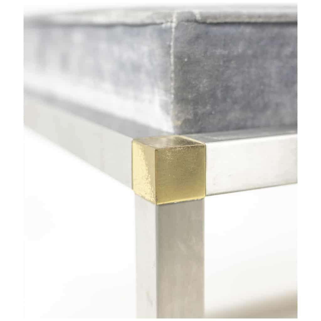 Bench in gold and silver metal, 1970s 8