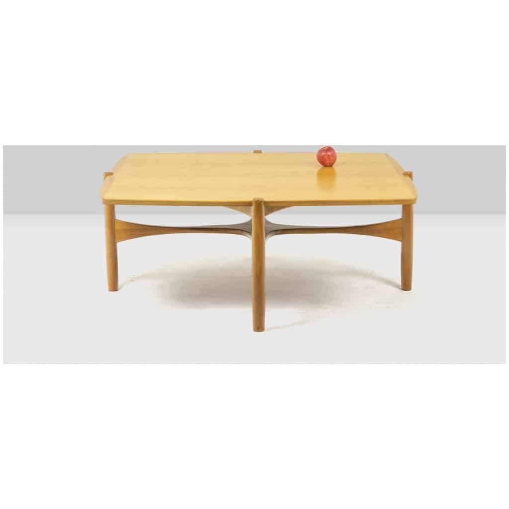 Table basse en merisier, années 1970 11