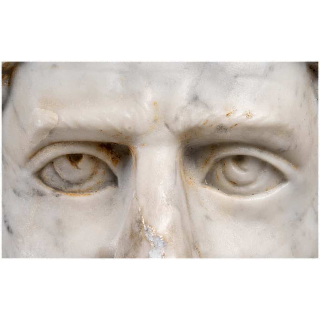 Marble Bust Of A Roman Dignitary. 19th Century. 9