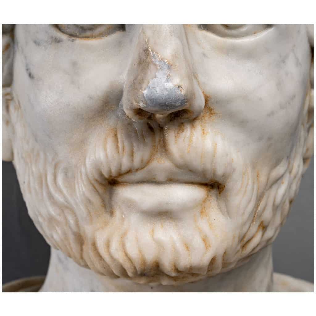 Buste En Marbre d’Un Dignitaire Romain.19ème Siècle. 8