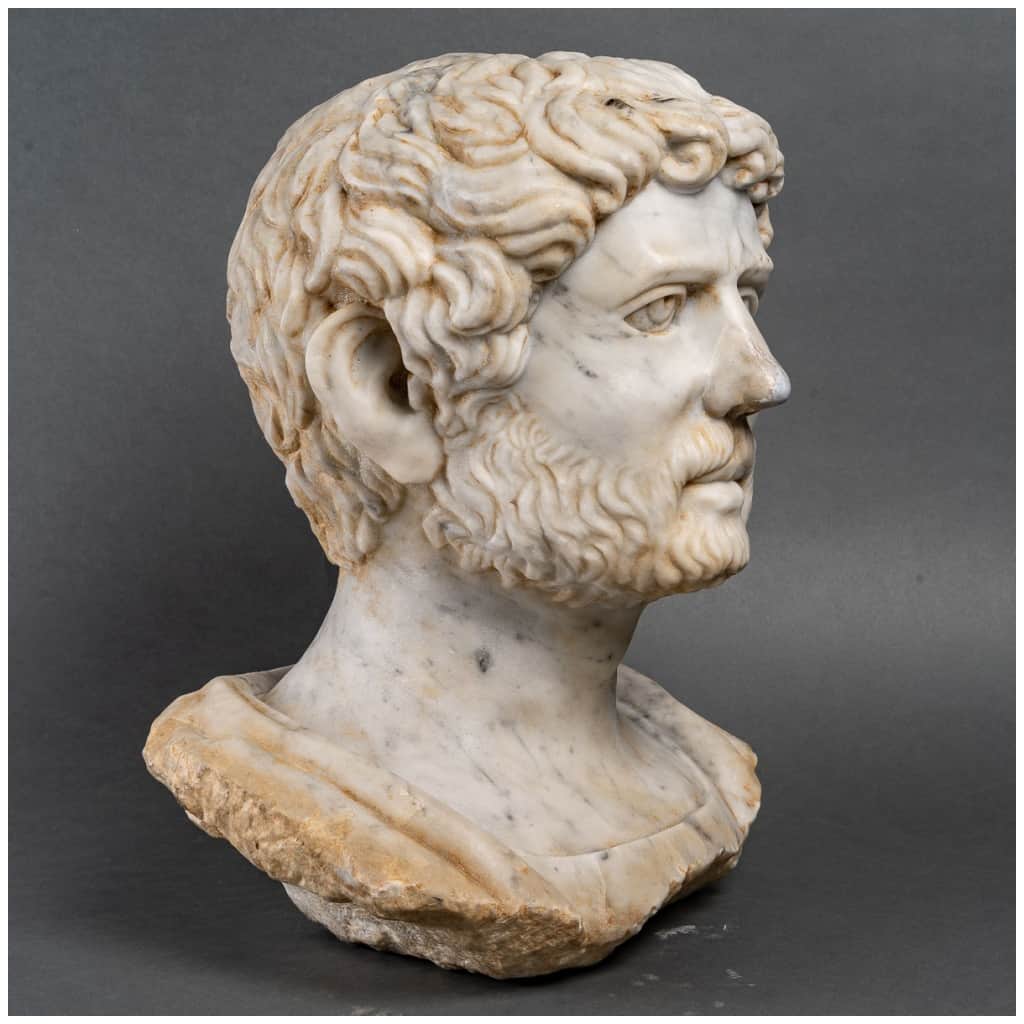Marble Bust Of A Roman Dignitary. 19th Century. 7