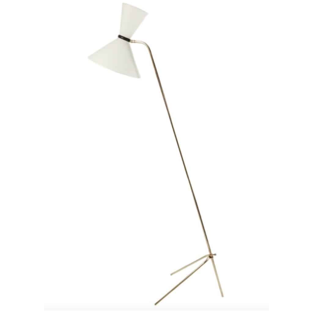 1950 Diabolo floor lamp in gilded brass Maison Arlus 3