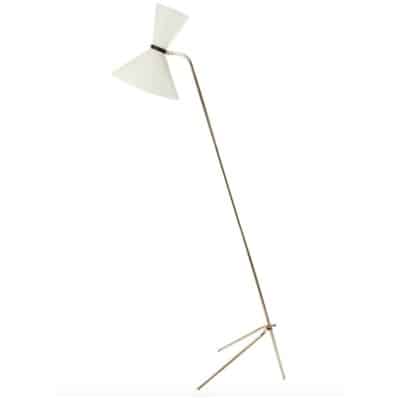 1950 Diabolo floor lamp in gilded brass Maison Arlus