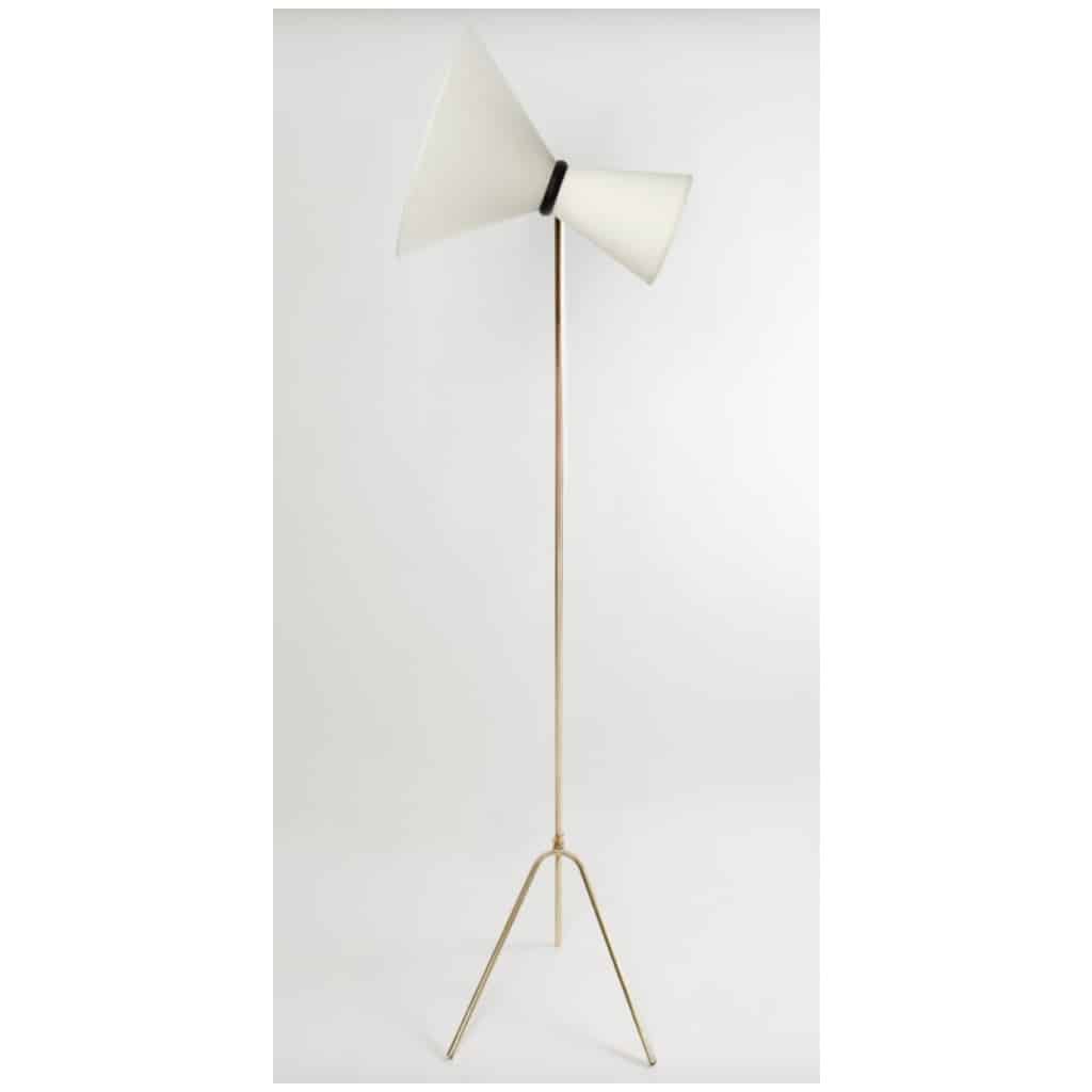 1950 Diabolo floor lamp in gilded brass Maison Arlus 6