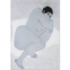 Anna Sylverberg, pastel à l’huile, série de nus, monogramme AS 1962 12