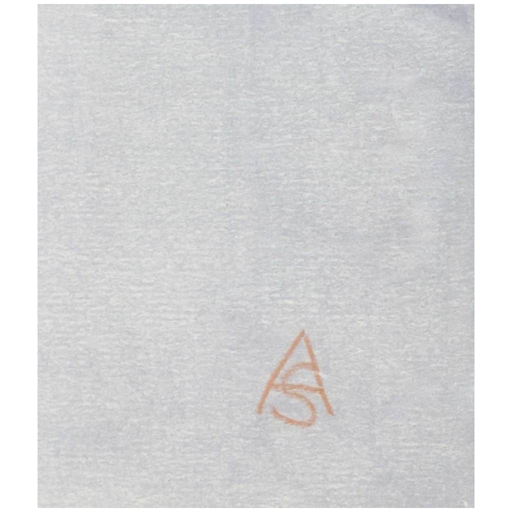 Anna Sylverberg, pastel à l’huile, série de nus, monogramme AS 1962 5