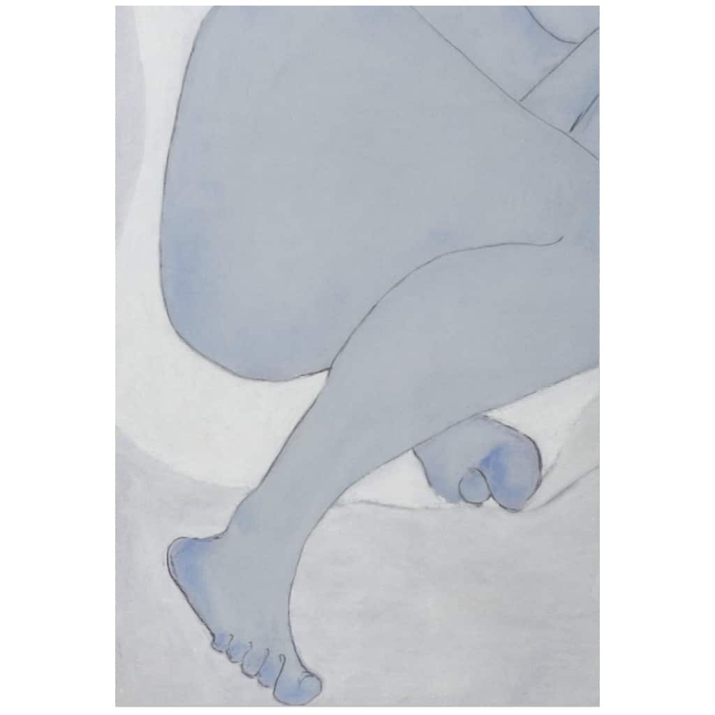 Anna Sylverberg, pastel à l’huile, série de nus, monogramme AS 1962 4