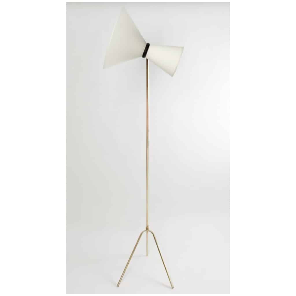 1950 Lampadaire Diabolo en laiton doré Maison Arlus 7