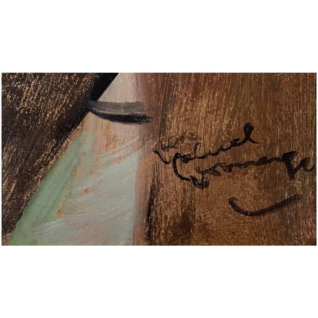 DOMERGUE Jean Gabriel Peinture Française 20è siècle La loge Huile sur panneau signée Certificat 12