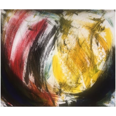 Composition abstraite Huile sur toile signée