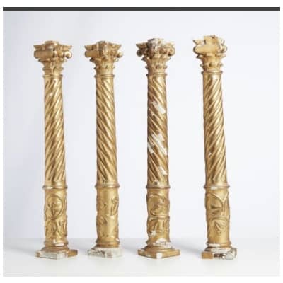 Suite of four Louis XIV style columns