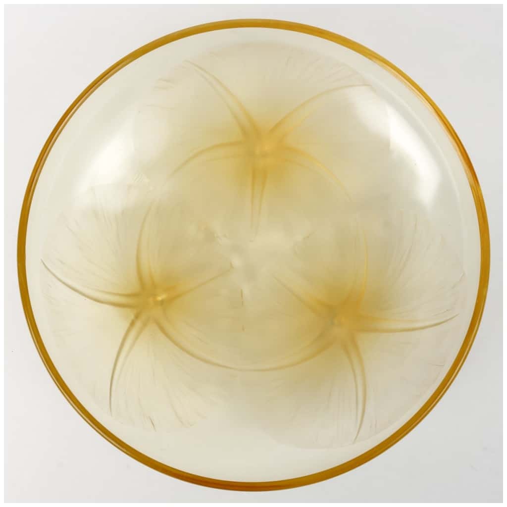 1921 René Lalique – Volubilis Goblet Opalescent Yellow Glass 5