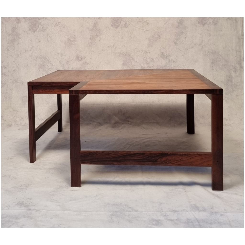 Corner Coffee Table – Ole Knudsen & Torben Lind for France & Son – Rosewood – Ca 1960 4