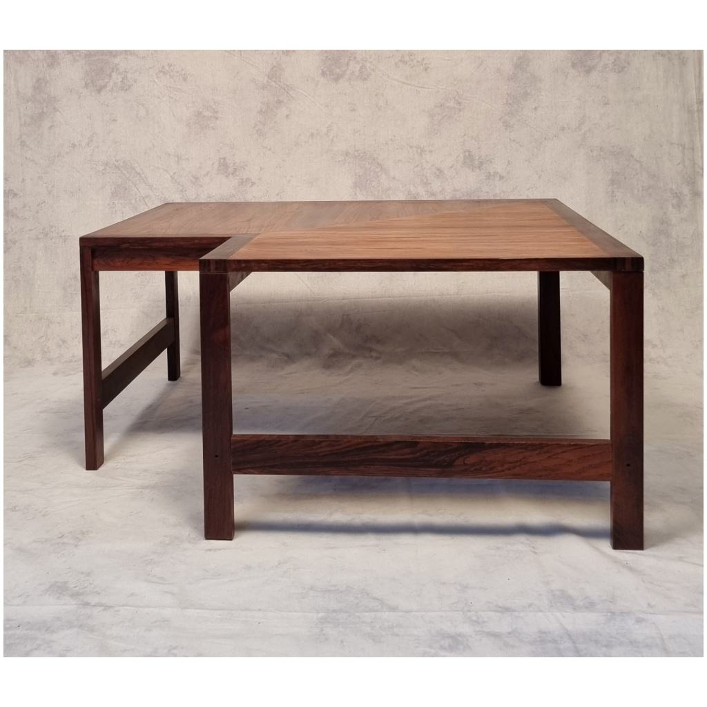 Table Basse d’Angle – Ole Knudsen & Torben Lind pour France & Son – Palissandre – Ca 1960 4