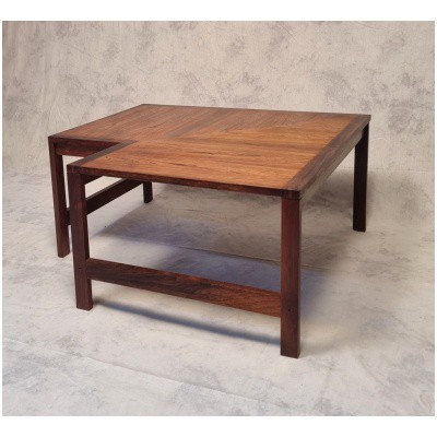 Corner Coffee Table – Ole Knudsen & Torben Lind for France & Son – Rosewood – Ca 1960